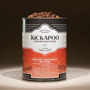 Kickapoo Coffee Reusable Tin Cans @ Wormhole Coffee Chicago